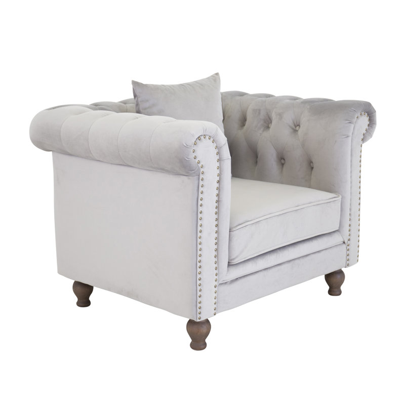 Idalia Upholstered Armchair, Grey