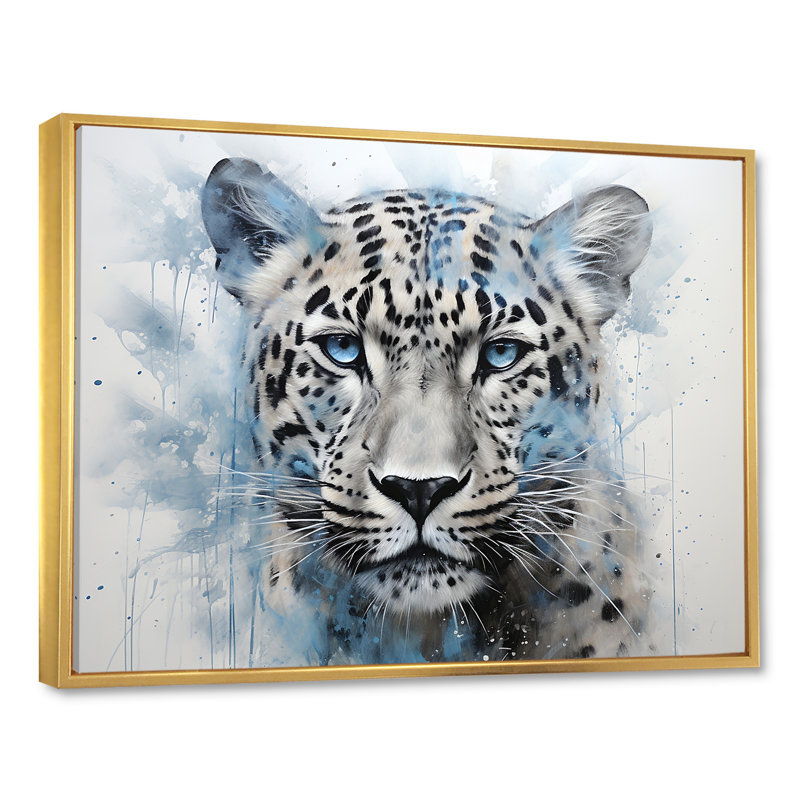 «Cheetah S Stare Dominance I», reproduction sur toile, H 30 po x l 40 po x P 1,5 po, Cadre flottant doré
