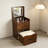 60Cm 3-In-1 Vanity Desk With Flip-Top Mirror, Makeup Vanity Set With Glass Tabletop & 3 Drawers, Compact Dressing Table For Bedroom & Home