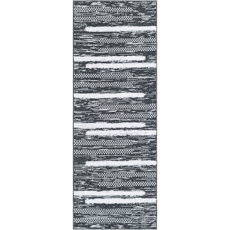 Cotton Abstract Indoor Rug, Runner 2'3" x 6'1"
