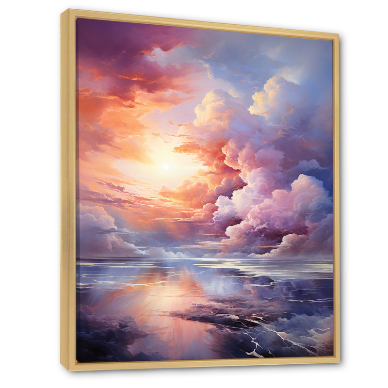 Echoes of Magical Fermament II sur toile, Cadre naturel flottant, 44" H x 34" W