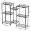 Portant à vêtements robuste, organisateur de garde-robe autoportant, portemanteau portatif pour garde-robe, portemanteau réglable avec 8 tablettes réglables et 5 portemanteaux, noir