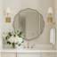 Contemporary Round Wavy Mirror Circle Bathroom Vanity Mirror | Stainless Steel Frame-1848761133-1852264004