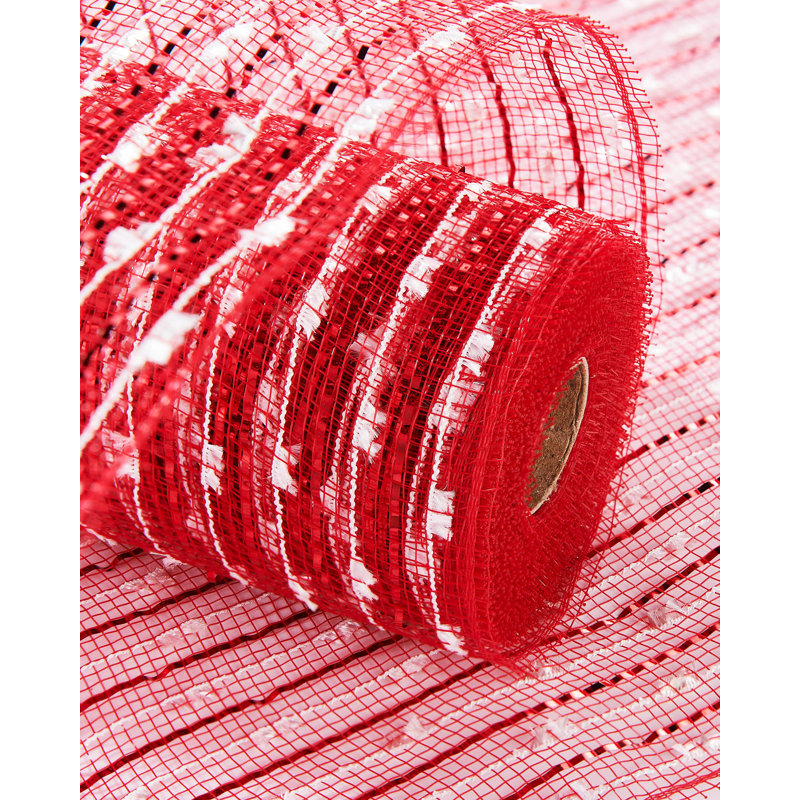 Red Mesh With Red Foil