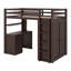 Lit mezzanine avec tiroirs, bureau et garde-robe