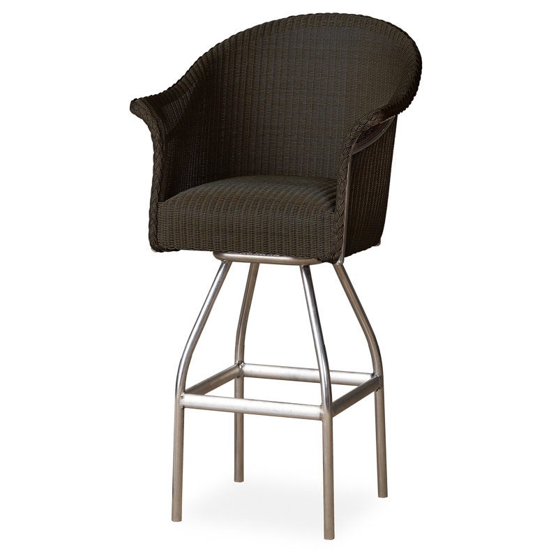 All Seasons Outdoor Swivel Bar Stool, Mink