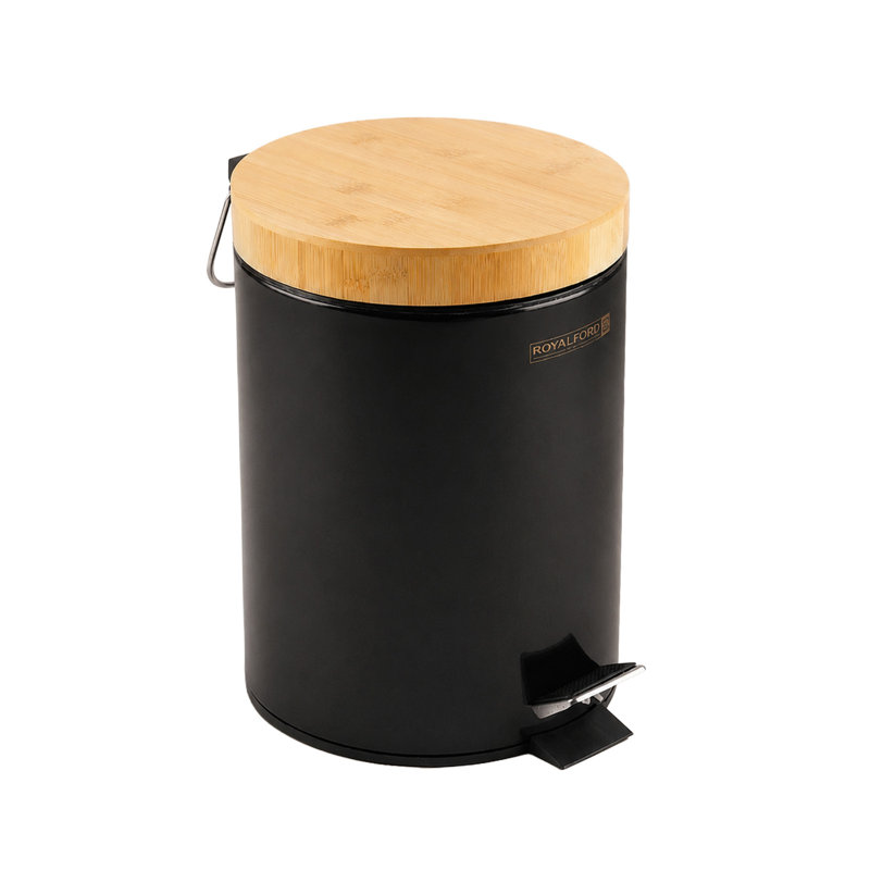 Step On Kitchen Trash Can, Black, 5L