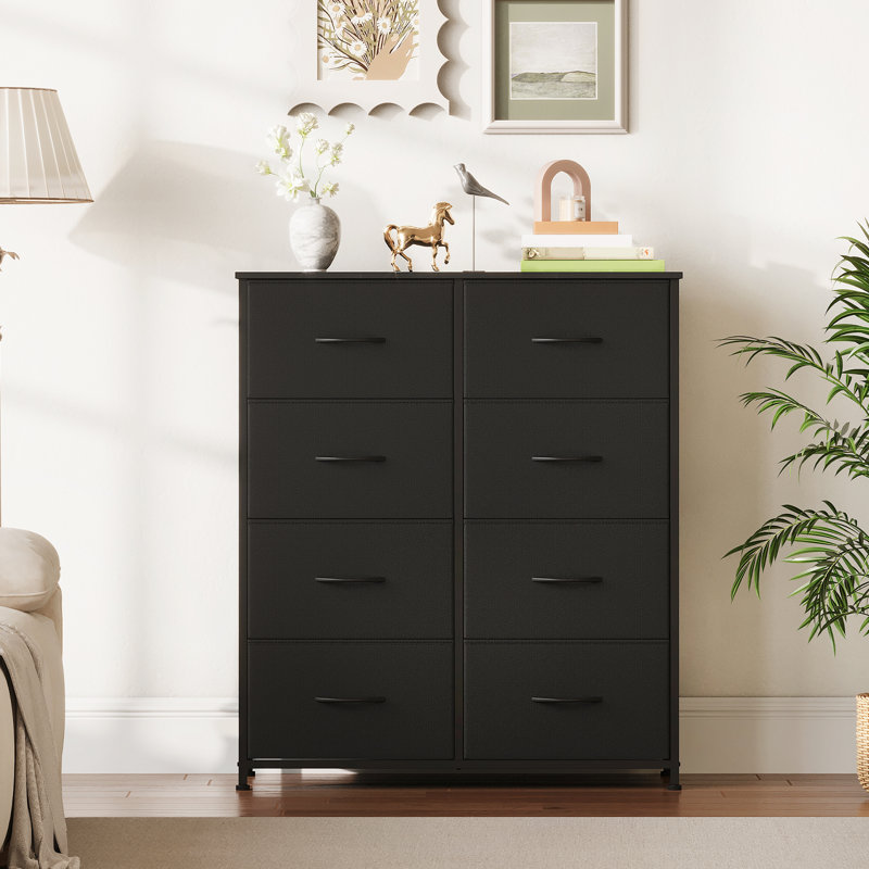 Commode verticale 8 tiroirs Somdot, Noir