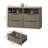  56.5"W Modern Fluted 4-Drawer Dresser With 2 Large Open Storage-918549064