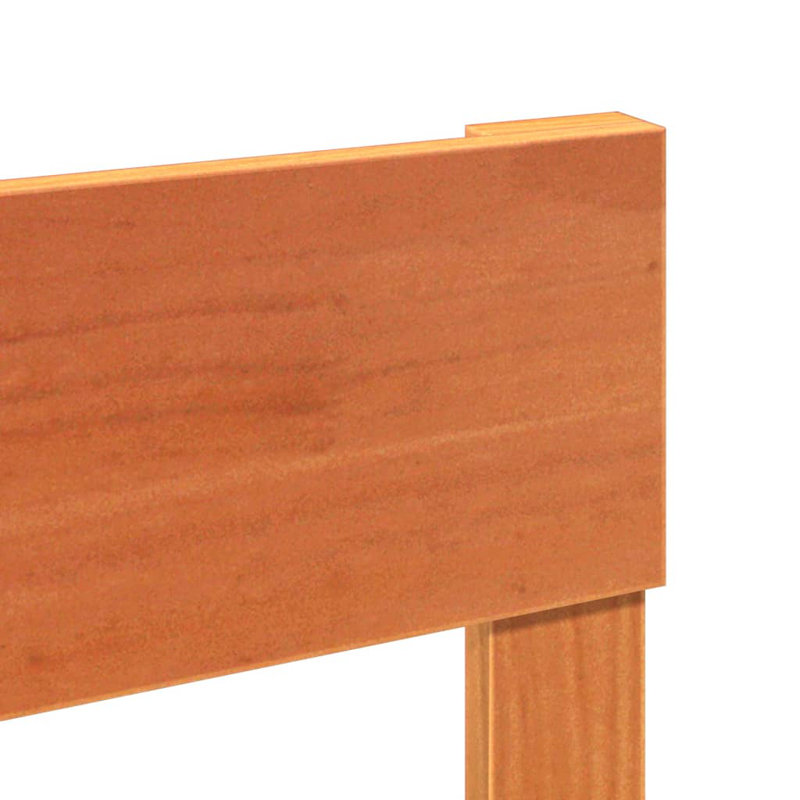 Solid Wood Bed, European Single (90 x 200cm), Wax Brown