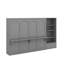 Grand lit escamotable avec compartiments de rangement et tablettes réglables en hauteur, lit escamotable avec tiroir-1042584922