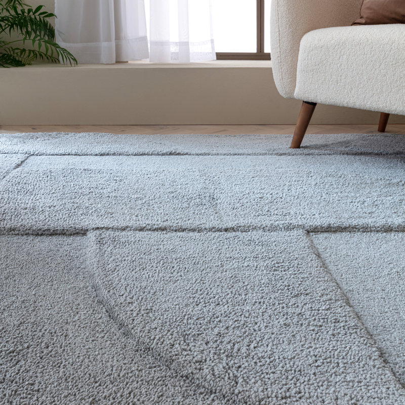 Raspa Artistic Embossed Arches Polyester Area Rug - Modern Dynamic Living & Dining Room, Rectangle 120 x 170 cm