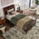 Arite Full Solid Wood Low Profile Sleigh Platform Bed with Matching Footboard in Espresso