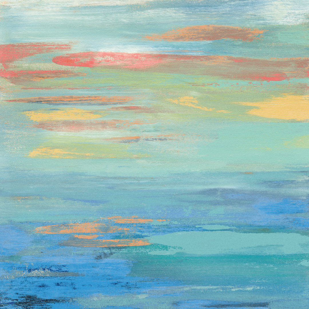 Sunset Beach I Bright by Silvia Vassileva Wrapped Canvas Painting Print