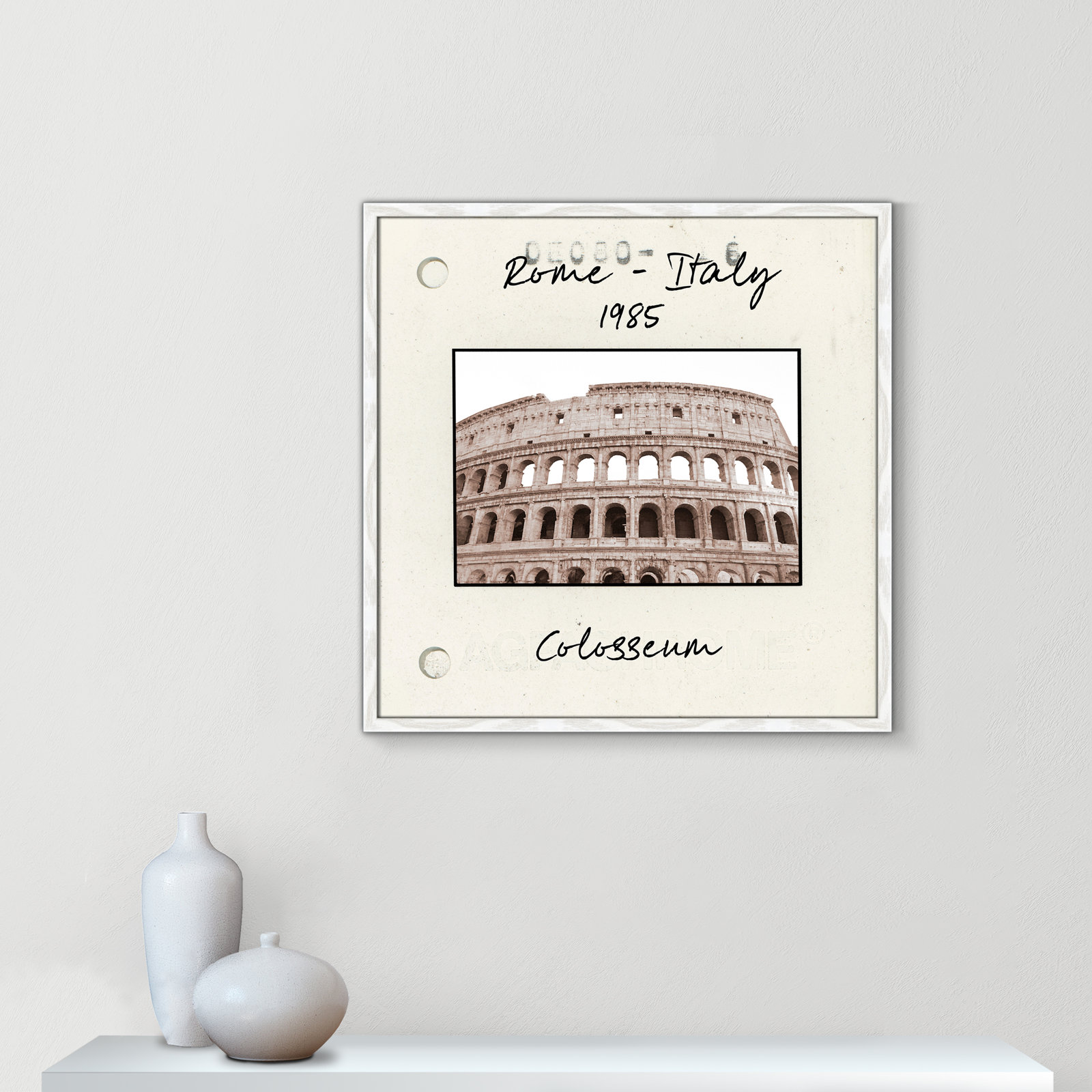 Ritona "Rome, Italy - Colosseum" Print, White Single Picture Framed Paper, 27.5" H x 27.5" W x 0.75" D