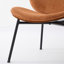 Chaise d'appoint simple en polyuréthane / polyester avec finition noyer-782197332