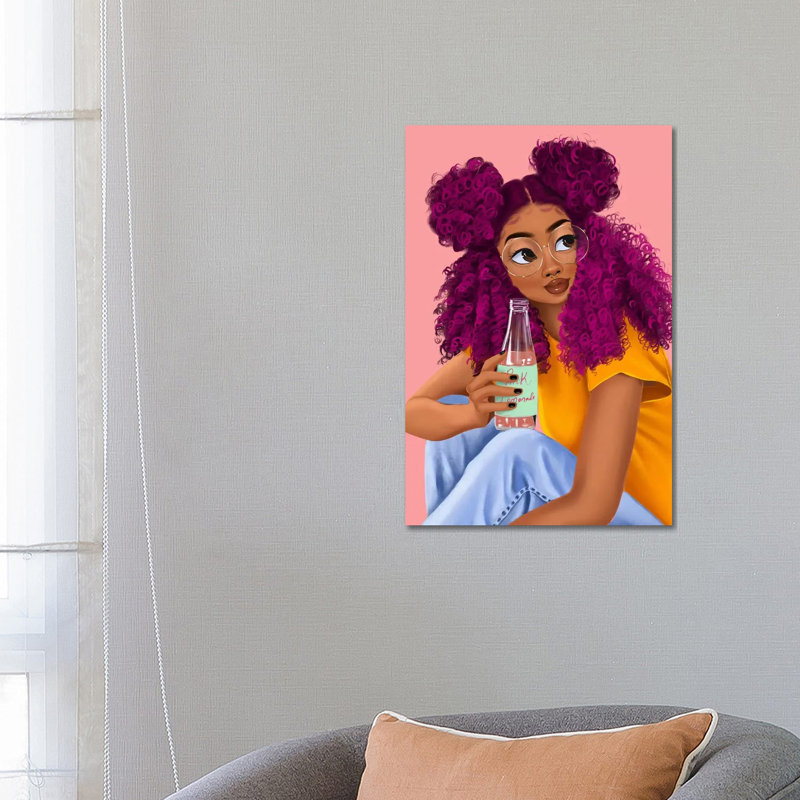 Drink by Princess Karibo - Print on Canvas, 101.6 cm H x 66.04 cm W x 1.91 cm D, No Framed