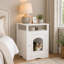 Mobilier moderne pour chat avec bac à litière intégré, maison d'intérieur en bois avec placard, meuble pour bac à litière dissimulé avec étagère de rangement, table d'appoint moderne pour chat, idéale pour le salon ou la chambre.