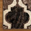 Tapis carré quadrilobe ivoire 5 pi