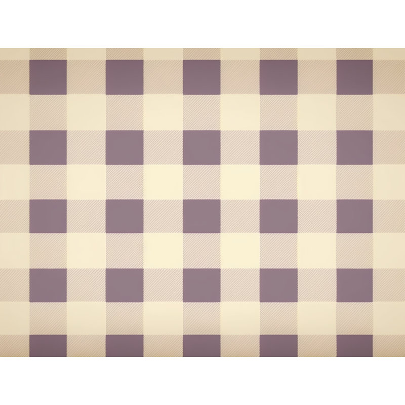 Machine Printed Comforter, Twin Comforter, Purple/Beige Gingham