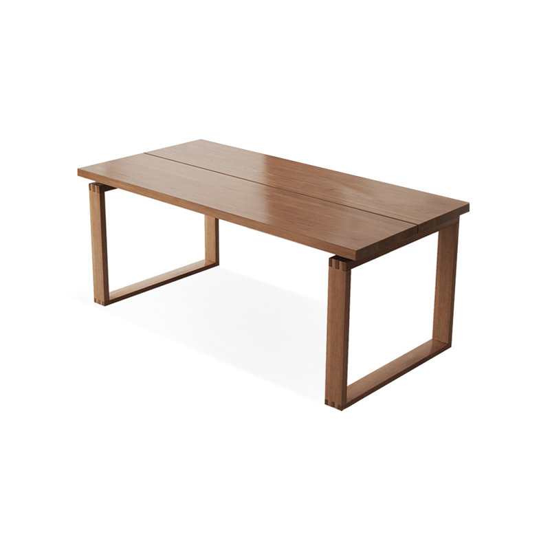 Walnut Rectangular Solid Wood Desk, 29.53" H x 70.87" W x 23.62" D