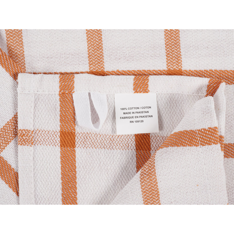 Ensemble de 6 serviettes de cuisine Kaf Home Premium 100% coton, 18 po x 28 po, Ginger