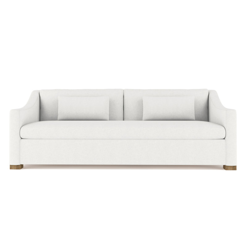 Crosby Slope Arm Sofa, 32.5" H x 96" W x 38" D, Weathered, Box Weave Linen Blanc