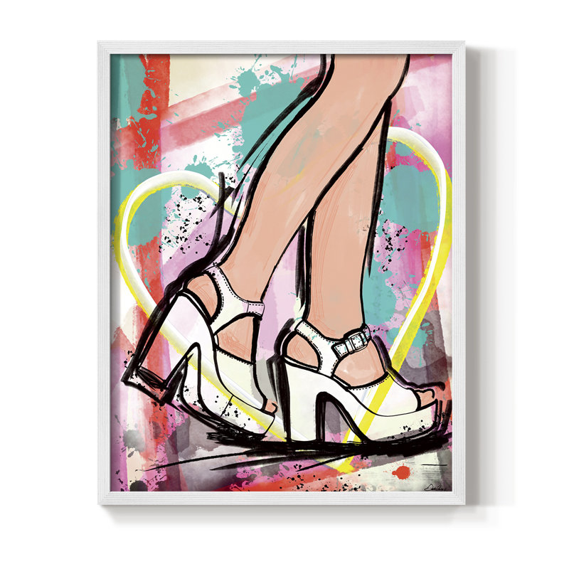 Reproduction encadrée Pop Glam - bois massif, H 30 po x l 24 po, Blanc