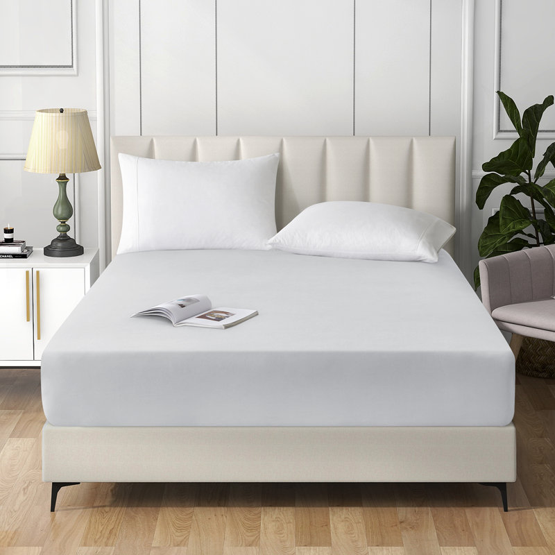 Extra Deep Pocket Microfiber Solid Fitted Sheet, Full/Double, Silver