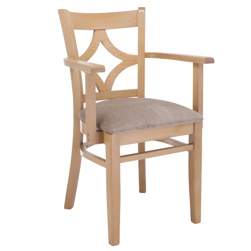 Livermore 18'' H Upholstered Beech Armchair, Natural