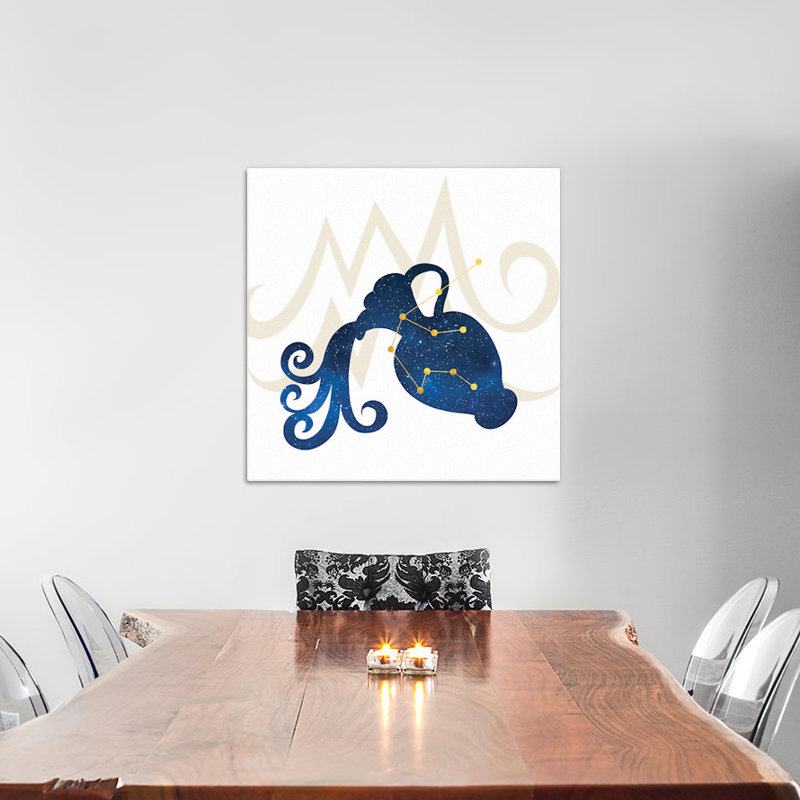 « stars of aquarius », impression sur toile tendue, H 12 po x l 12 po x P 1,5 po, Pas de tapis, Toile tendue
