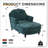 Upholstered Chaise Lounge, Comfy Linen Single Sofa Chair, Living Room Bedroom Rest Chair-113508240