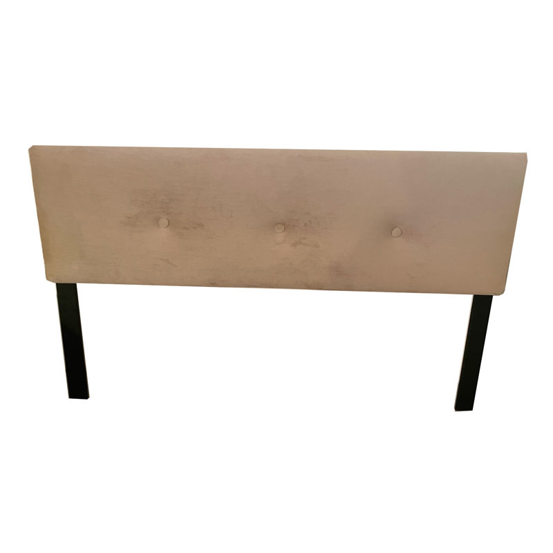 Tête de lit tapissier Taryiah, Tissu de suède peau de daim, Simple