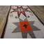 Antique Geometric Native American Wool Flat Weave Ivory Beige Cream White Navajo Rug