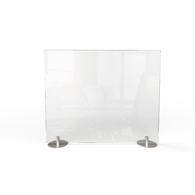 Panneau d'intimité pour bureau à 1 panneau Ghent, Transparent, H 24 po x l 42 po x P 5 po
