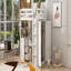 Lit mezzanine simple multifonctionnel en pin massif avec bureau et garde-robe - blanc-1368565734