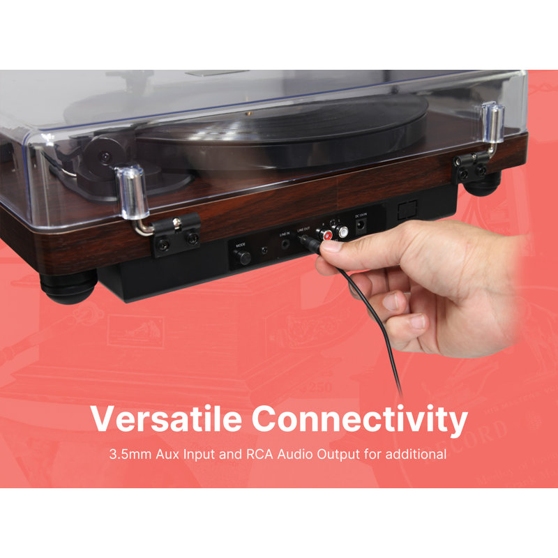 Tourne-disque Bluetooth avec haut-parleurs stéréo
