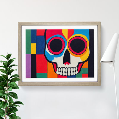 Abstract Skull - Framed Print