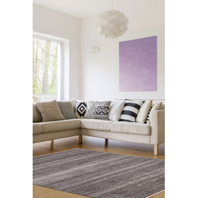 Tapis gris anthracite Finest Silk 8 pi 2 po x 10 pi 3 po