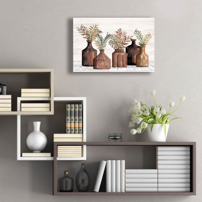  «Spice Amber Still Life 1» par Cindy Jacobs, art mural en verre acrylique, 24 po x 16 po