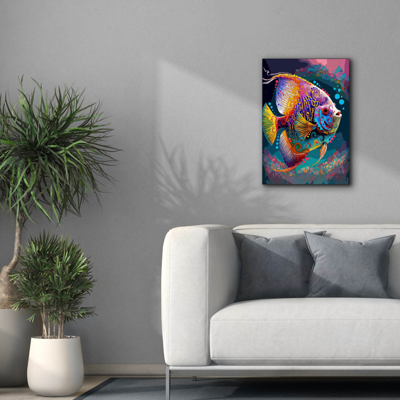 'Angelfish' by Dean Russo Canvas Wall Art, 26" H x 18" W x 0.75" D
