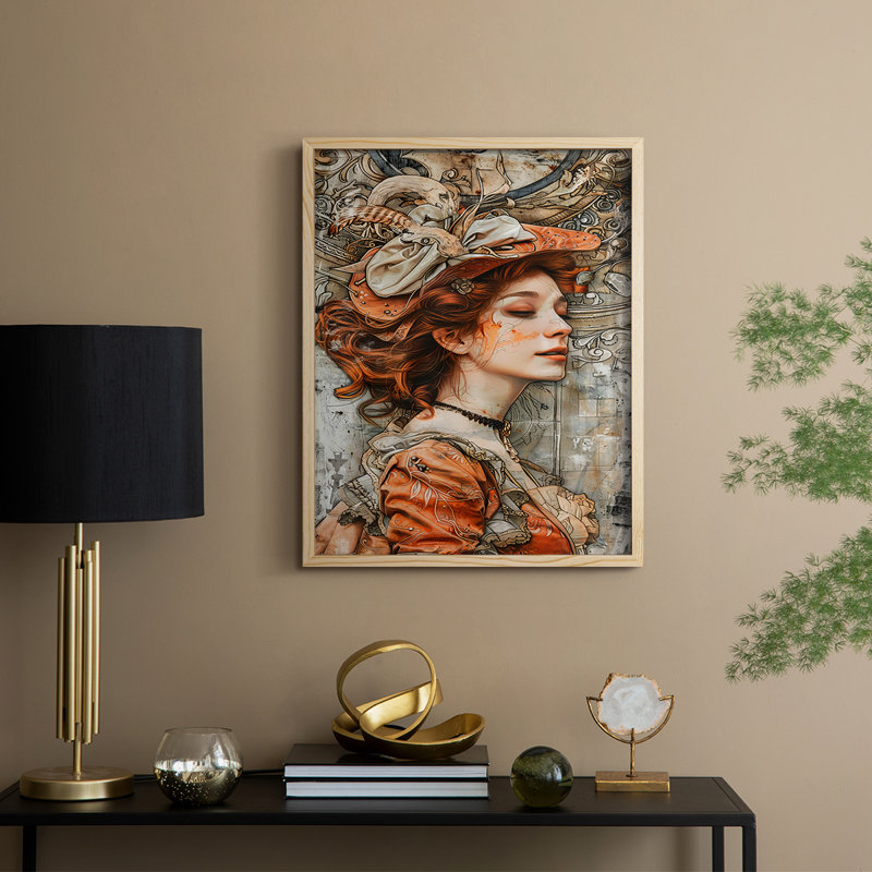 Reproduction encadrée WOMEN Series cmxxxvi - bois massif, Naturel, H 15 po x l 12 po