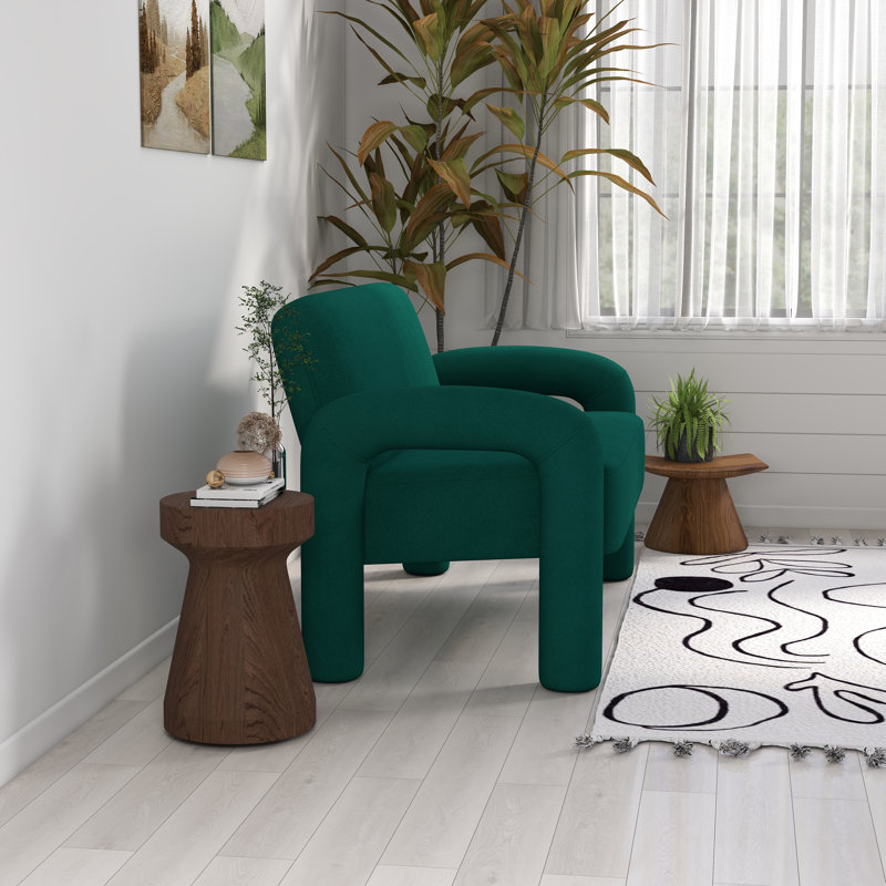 Iryanna Velvet 2-seat Upholstered Loveseat, Deep Green