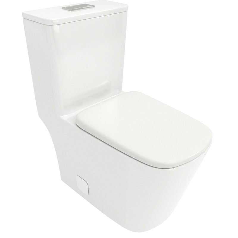 Toilette moderne en céramique avec couvercle à fermeture douce - réduit le bruit et les dommages, nettoie de façon hygiénique, maintient la santé d'esprit de la salle de bain