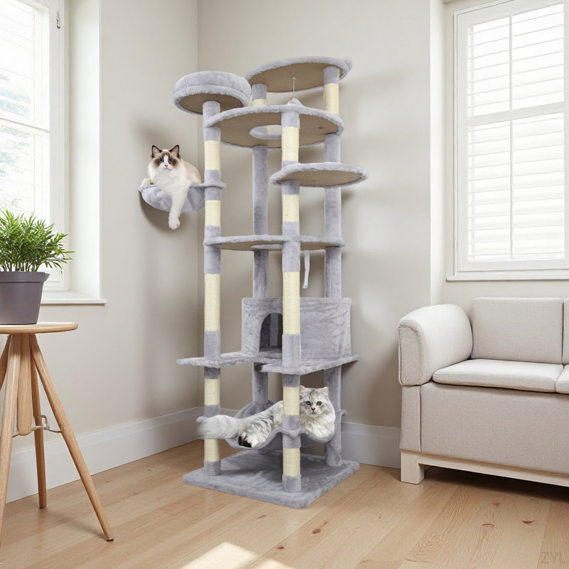 Tour pour arbre à chat In Grey, Gris clair