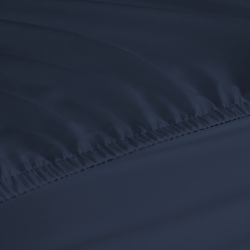 Ensemble de draps en rayonne de bambou 6 pièces , Ensemble de draps pour lit simple + un drap-housse, Bleu marine