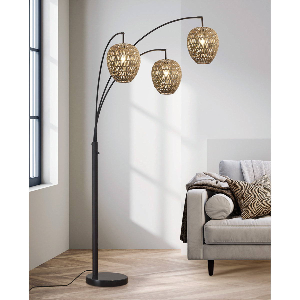 Orren Ellis Voleta 70 LED Torchiere Floor Lamp With Remote Control &  Reviews