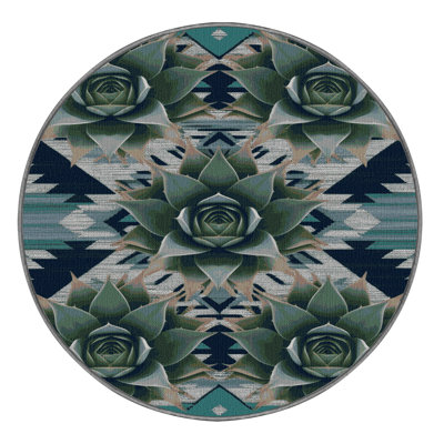  Tapis lavable Agave Plant Southwestern