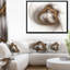 Floral «Brown Abstract Fractal Flower», reproduction d'impression sur toile tendue-26669961