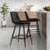 Macaire Upholstered Counter Stool with Metal Frame
